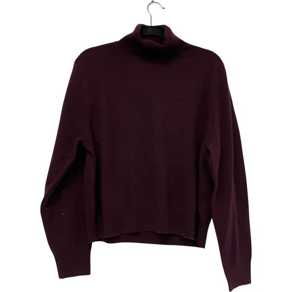 Massimo Dutti Womens Sweater Size L Red Turtleneck Cashmere wool 5721/620 NWOT - Picture 1 of 12